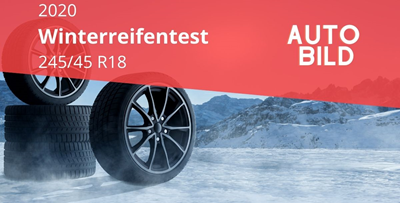 AUTO BILD-Winterreifen-Test 2020  hat über 50 Reifen der Größe 245/45 R18 verglichen! 